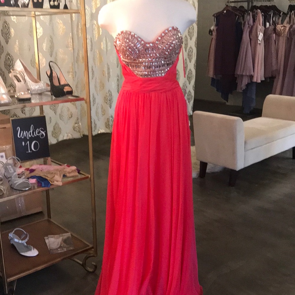 Strapless prom dress